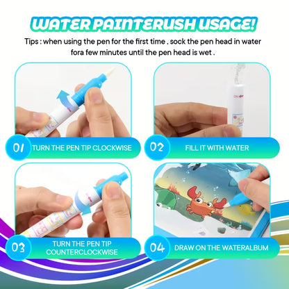 Magic Water Coloring Book - Quick Dry Book